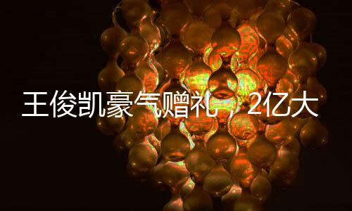 王俊凱豪氣贈(zèng)禮，2億大獎(jiǎng)的星光盛宴