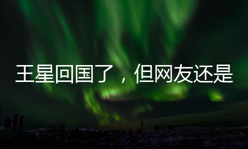 王星回國了，但網(wǎng)友還是想不通：為什么會選擇拐賣明星？