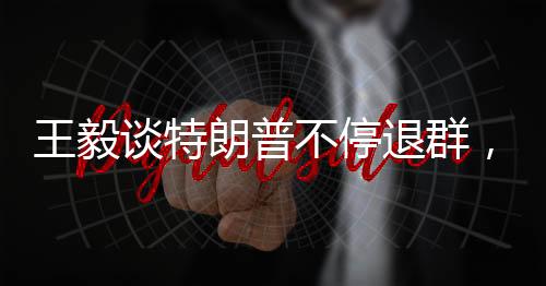 王毅談特朗普不停退群，揭秘背后原因與影響