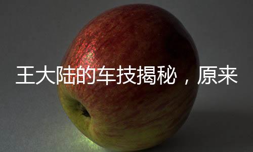 王大陸的車技揭秘，原來他竟不會開車門？