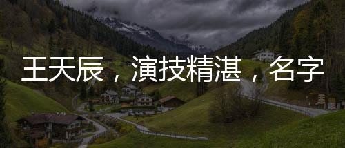 王天辰，演技精湛，名字深刻印在觀眾心中