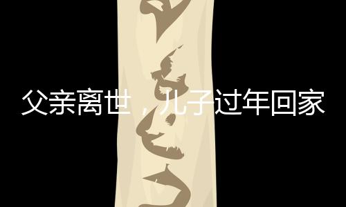 父親離世，兒子過年回家獨坐門口落淚
