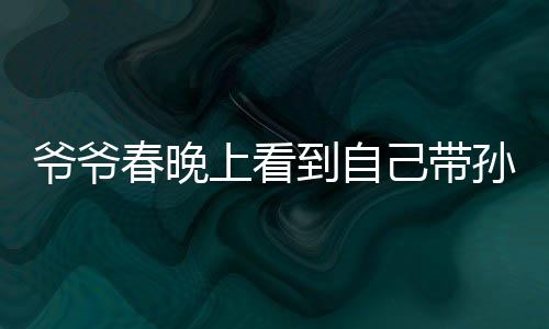 爺爺春晚上看到自己帶孫女的視頻