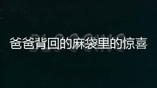 爸爸背回的麻袋里的驚喜，一份滿滿父愛的飲料禮物