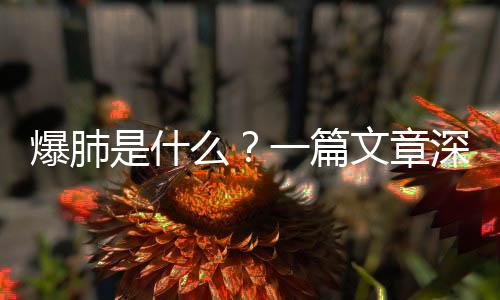 爆肺是什么？一篇文章深度解析