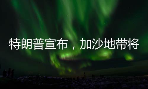 特朗普宣布，加沙地帶將由以色列轉(zhuǎn)交美國