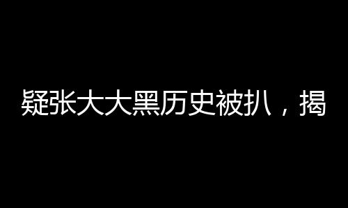 疑張大大黑歷史被扒，揭秘公眾人物的過去與現(xiàn)在