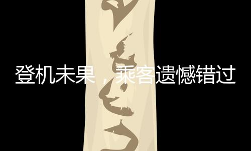 登機未果，乘客遺憾錯過航班起飛——探尋航空領(lǐng)域的現(xiàn)實問題與挑戰(zhàn)