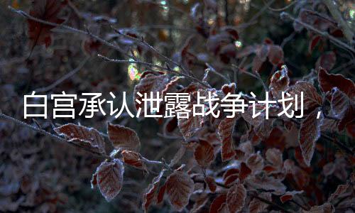 白宮承認(rèn)泄露戰(zhàn)爭計劃，群聊拉錯人
