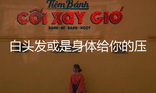 白頭發(fā)或是身體給你的壓力警告