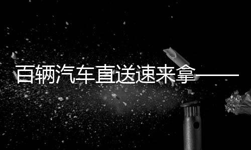 百輛汽車(chē)直送速來(lái)拿——速度與便捷的新篇章