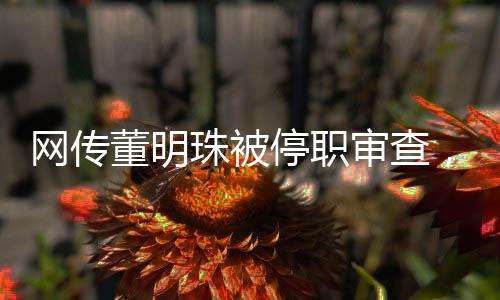 網(wǎng)傳董明珠被停職審查，格力回應(yīng)