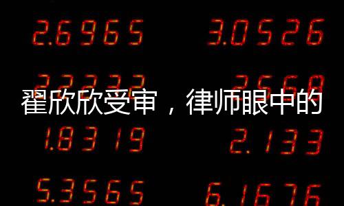 翟欣欣受審，律師眼中的她狀態(tài)不佳