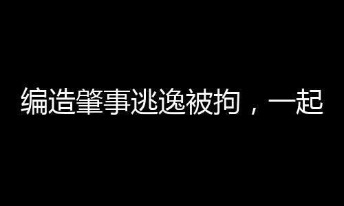 編造肇事逃逸被拘，一起揭示案件的始末與教訓(xùn)（共十段）