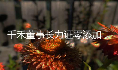 千禾董事長(zhǎng)力證零添加，高管喊冤背后的真相揭秘