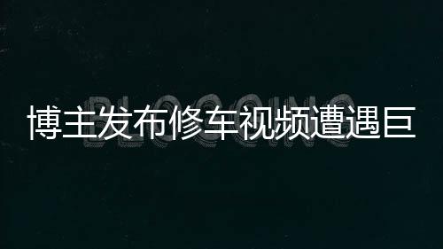 博主發(fā)布修車視頻遭遇巨額索賠，金額高達700萬
