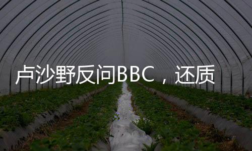 盧沙野反問BBC，還質(zhì)疑中國偏袒俄羅斯嗎？