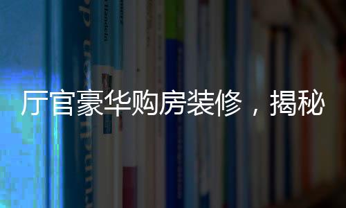 廳官豪華購房裝修，揭秘850萬背后的故事