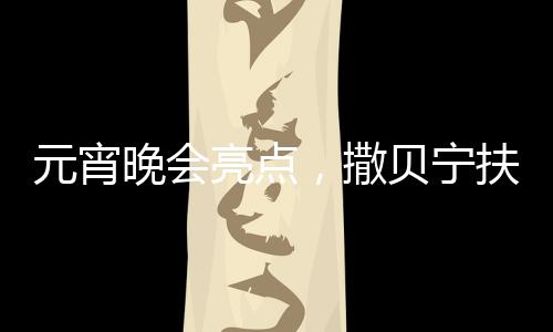 元宵晚會亮點，撒貝寧扶著機(jī)器人亮相舞臺