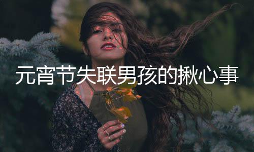 元宵節(jié)失聯(lián)男孩的揪心事，尋找十四歲少年歸家的線索