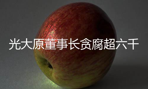 光大原董事長貪腐超六千萬元獲刑十五年