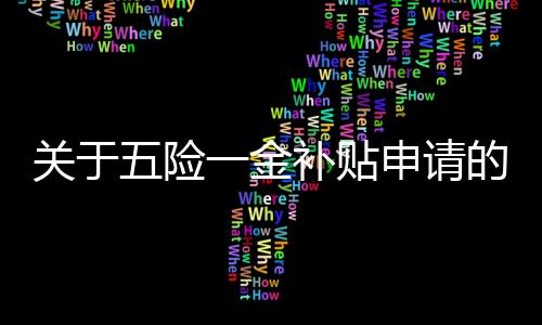 關于五險一金補貼申請的真相揭秘