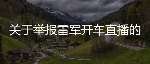 關(guān)于舉報(bào)雷軍開(kāi)車直播的網(wǎng)友回應(yīng)