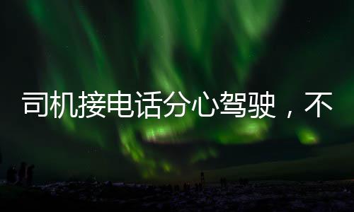 司機接電話分心駕駛，不慎撞死路邊老人
