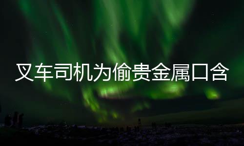 叉車司機(jī)為偷貴金屬口含礦石過安檢，離奇事件曝光