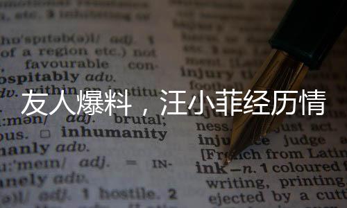 友人爆料，汪小菲經(jīng)歷情緒波折，憂郁癥與躁郁癥復(fù)發(fā)引人關(guān)注