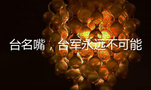 臺名嘴，臺軍永遠(yuǎn)不可能打贏解放軍