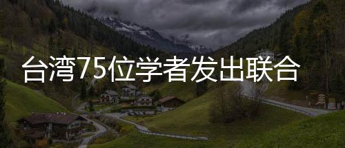 臺(tái)灣75位學(xué)者發(fā)出聯(lián)合聲明，呼吁兩岸和平與發(fā)展