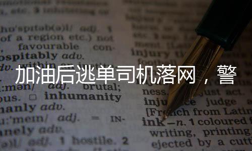 加油后逃單司機(jī)落網(wǎng)，警方迅速行動(dòng)揭示事件真相
