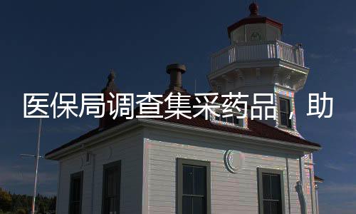 醫(yī)保局調(diào)查集采藥品，助力醫(yī)療保障制度改革邁向深入