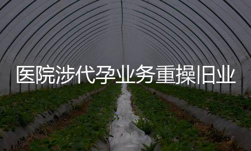 醫(yī)院涉代孕業(yè)務(wù)重操舊業(yè)，倫理、法律及監(jiān)管之探討