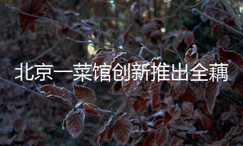 北京一菜館創(chuàng)新推出全藕宴哪吒套餐，藕品盛宴引領(lǐng)美食新風(fēng)尚