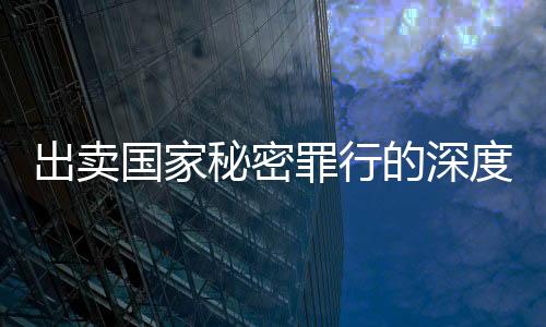 出賣國家秘密罪行的深度解析，法律的天平如何維護國家安全