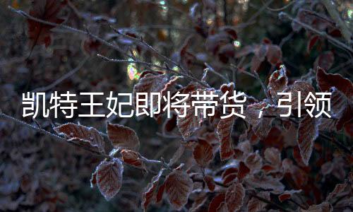 凱特王妃即將帶貨，引領(lǐng)新一輪時(shí)尚潮流的商業(yè)前景分析