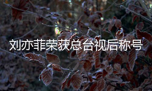劉亦菲榮獲總臺(tái)視后稱號(hào)，演藝巔峰的再肯定