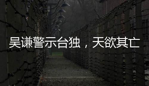 吳謙警示臺獨，天欲其亡必令其狂
