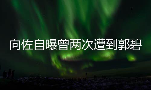 向佐自曝曾兩次遭到郭碧婷的堅(jiān)決拒絕