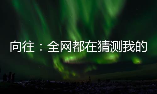 向往：全網(wǎng)都在猜測我的身份
