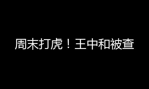 周末打虎！王中和被查
