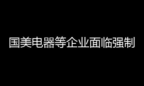 國美電器等企業(yè)面臨強(qiáng)制執(zhí)行，涉案金額高達(dá)2.3億
