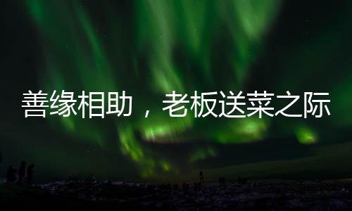 善緣相助，老板送菜之際得知食客曾英勇救子，譜寫人間真情篇章