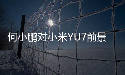 何小鵬對小米YU7前景充滿信心，預測將大賣