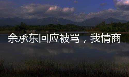 余承東回應(yīng)被罵，我情商比較低