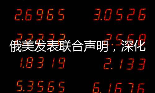 俄美發(fā)表聯(lián)合聲明，深化雙邊關(guān)系新動(dòng)向