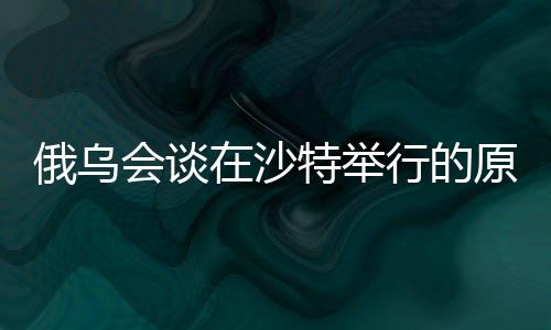 俄烏會(huì)談在沙特舉行的原因分析