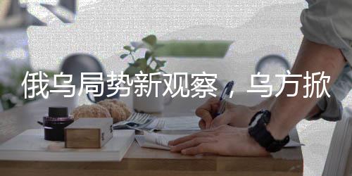 俄烏局勢新觀察，烏方掀起大反攻，能否迎來停戰(zhàn)曙光？